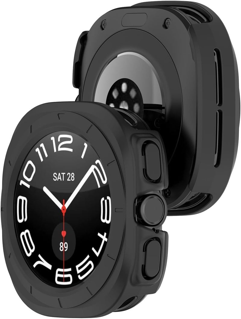 CASOSHIELD Compatible with Samsung Galaxy Watch Ultra 47mm Case Cover, Shock-Proof Protective Case Bumper Frame [No Screen] for Galaxy Watch Ultra 47mm, Black - Image 2