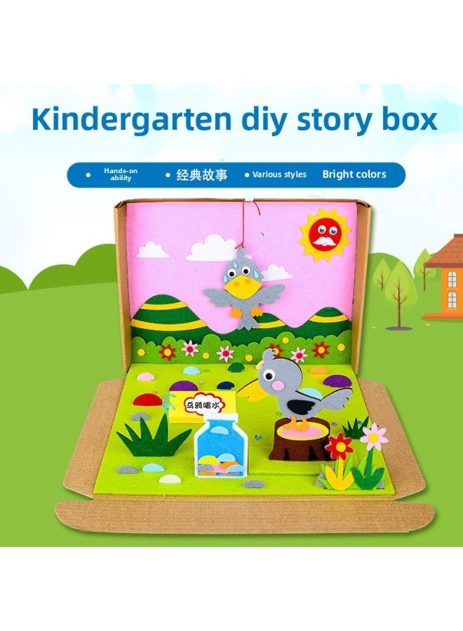 Story Picture Book Diy Material Package Box Handmade Non-woven Stickers Kindergarten Corner Quiet Book Three-dimensional Picture Book-Color:Total Number Of Orders, Mixed Styles - Image 2