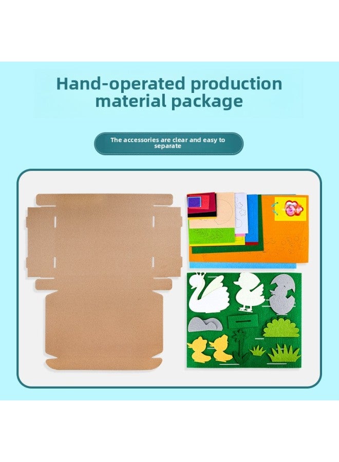 Story Picture Book Diy Material Package Box Handmade Non-woven Stickers Kindergarten Corner Quiet Book Three-dimensional Picture Book-Color:Total Number Of Orders, Mixed Styles - Image 3