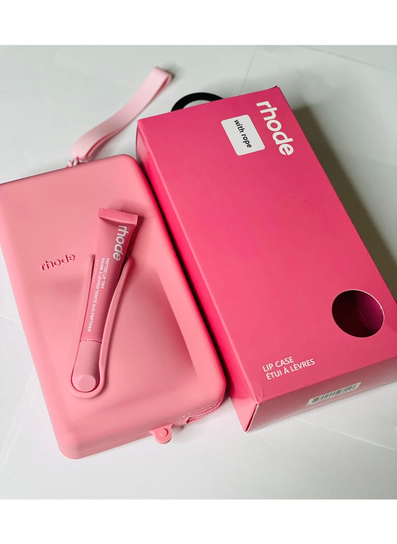 rhode - Rhode Pouch Bag with Adjustable Strap and Lip Gloss   – Stylish, Compact, and Perfect for On-the-Go Beauty and Everyday Essential (PINK) - Image 1
