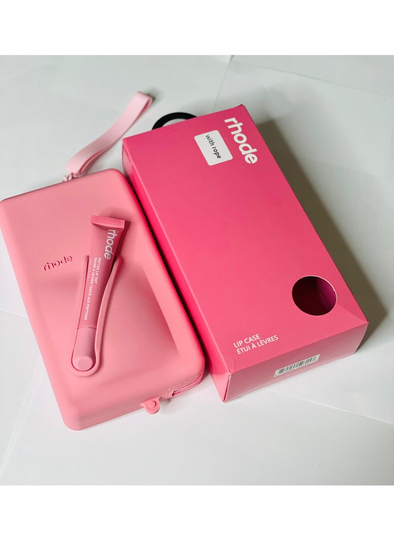 rhode - Rhode Pouch Bag with Adjustable Strap and Lip Gloss   – Stylish, Compact, and Perfect for On-the-Go Beauty and Everyday Essential (PINK) - Image 1