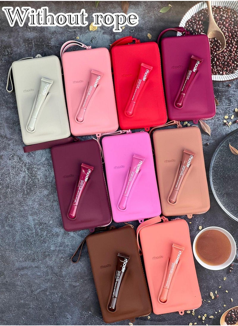 rhode - Rhode Pouch Bag with Adjustable Strap and Lip Gloss   – Stylish, Compact, and Perfect for On-the-Go Beauty and Everyday Essential (PINK) - Image 1