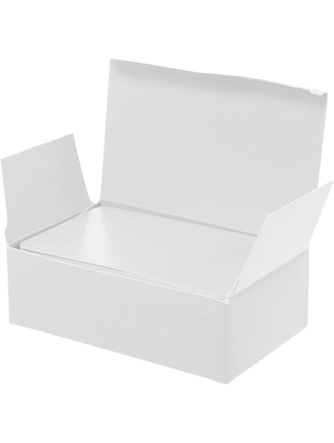 White Blank Cards 100pcs Double Sided Note Cards with Rounded Corners for Vocabulary Projects - Image 1