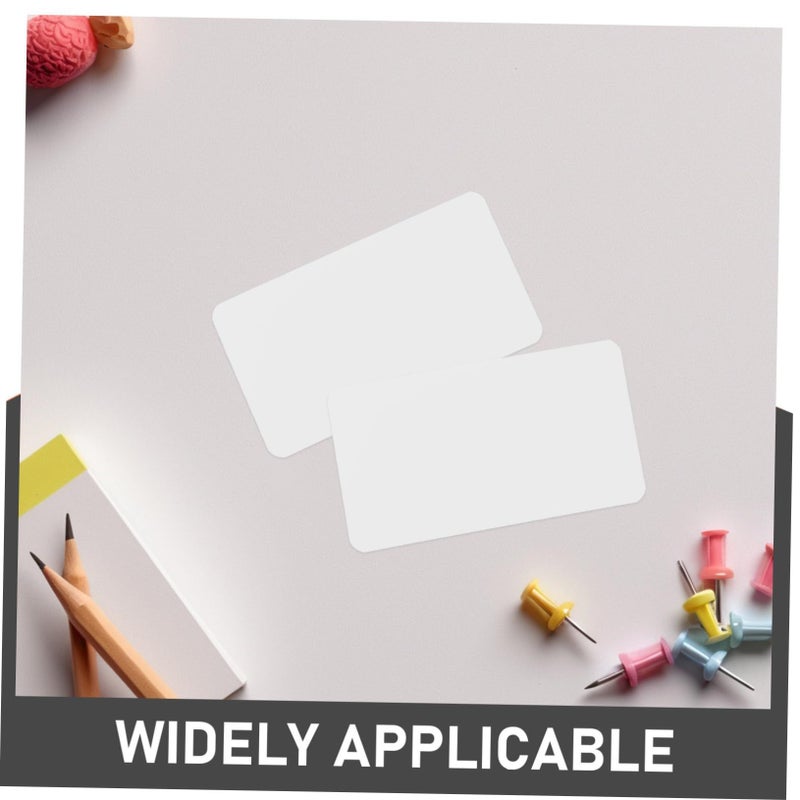 White Blank Cards 100pcs Double Sided Note Cards with Rounded Corners for Vocabulary Projects - Image 4
