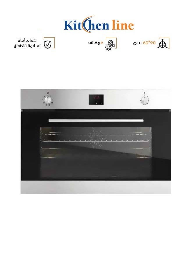 kitchen Line Built-in Oven - 90*60 CM - Electric - 9 Functions - Digital - 2 Fans - KL90ED8F  - Image 1