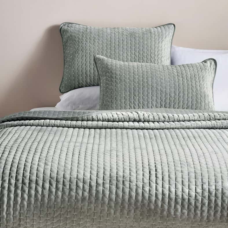 Pan Home Sharon 3-piece Bedspread Set 220x240cm - Sage - Image 2