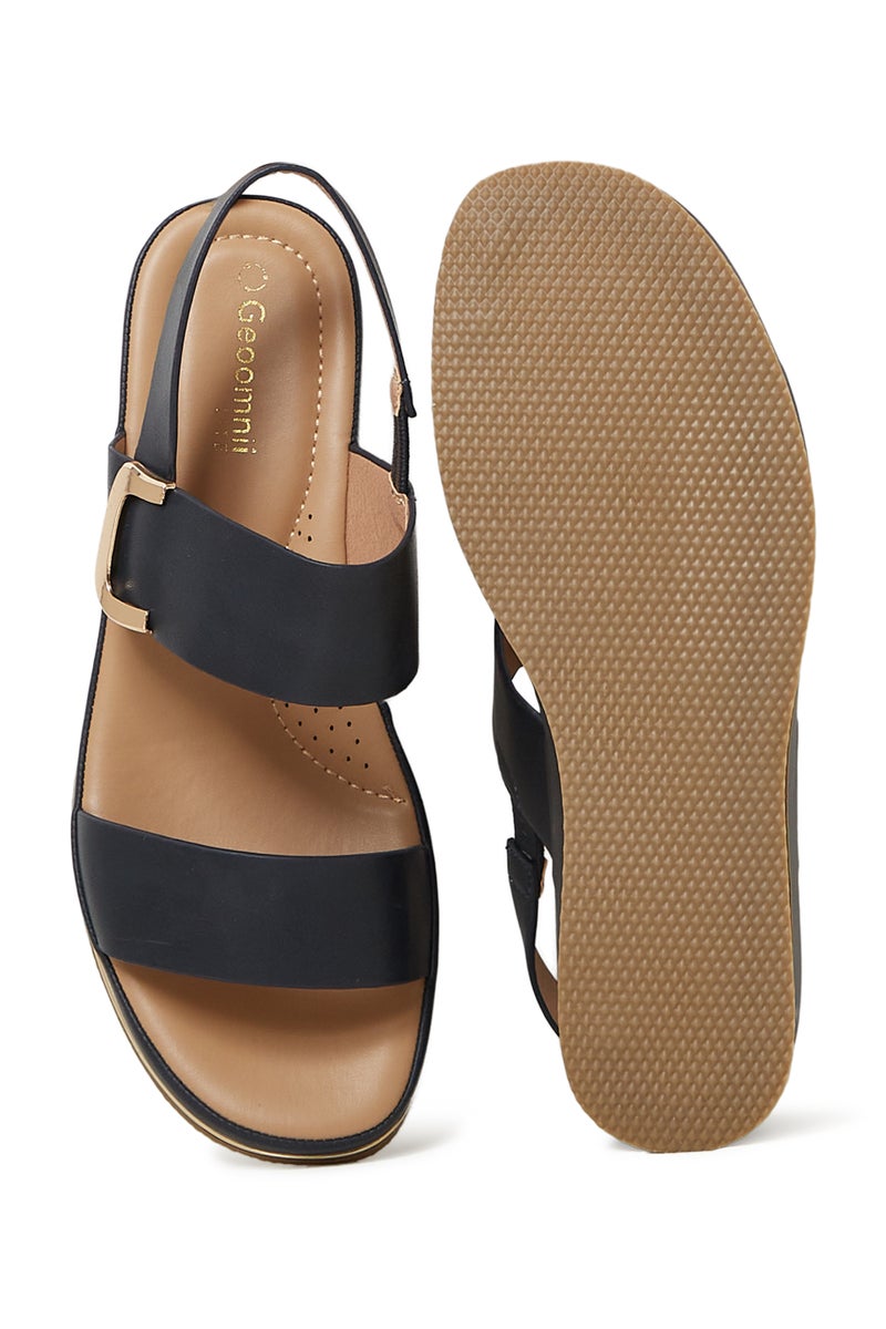 GEOOMNII Comfort Sandals for Ladies – NAVY Sandals with Sling Back | Comfortable PU Upper & TPR Sole - Image 5