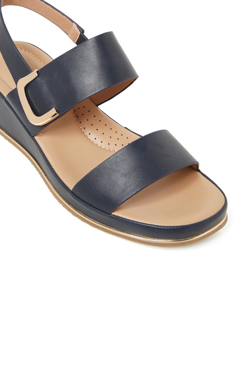 GEOOMNII Comfort Sandals for Ladies – NAVY Sandals with Sling Back | Comfortable PU Upper & TPR Sole - Image 4