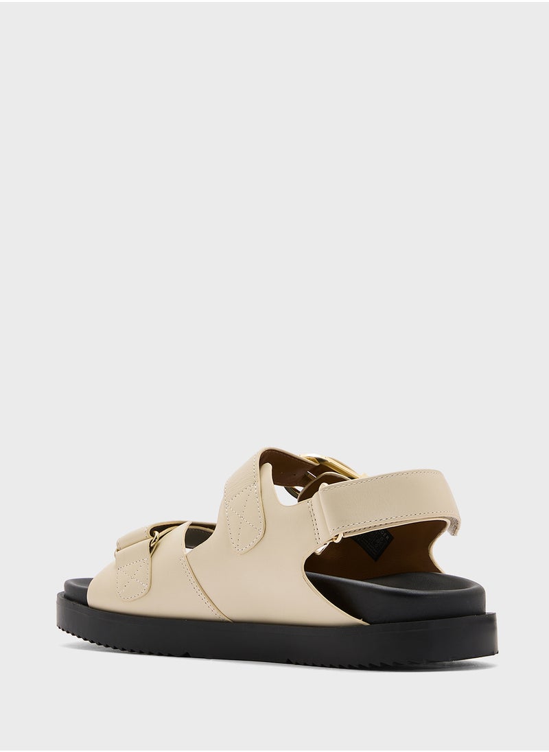 TOMMY HILFIGER Leather Sporty Sandals  - Image 3