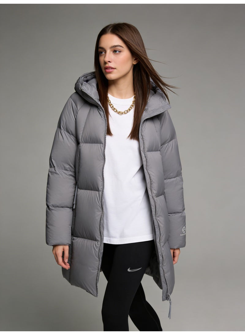 لولوليمون Lululemon Longline Cotton Jacket - Unisex Warm Winter Coat, Quilted Design, Zipper Pocket, Extremely Warm and Lightweight, Super Soft - Image 5