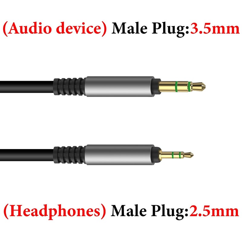 Geekria Audio Cable Compatible with JBL Tune 770NC 760NC 750BTNC 720BT 660NC, Live 660NC 650BTNC Headphones, 3.5mm to 2.5mm Replacement Stereo Cord (5.6 ft/1.7 m) - Image 3