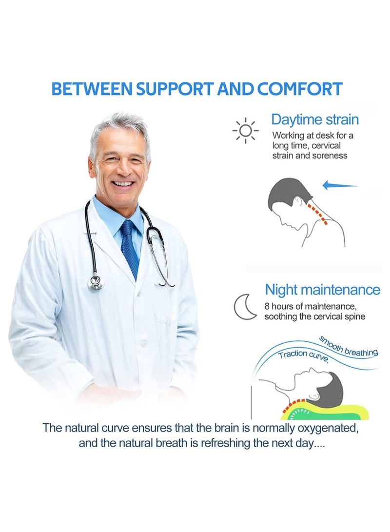 ELTRAZONE Memory Foam Pillow (23.6"x13.8"), Findigit Cervical Neck Support Pillow for Sleeping, Contour Ergonomic Orthopedic Pillow for Back, Side Sleeper - Image 3