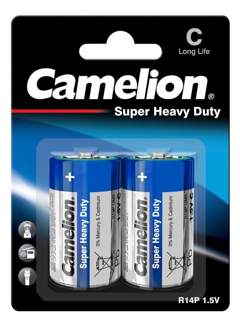 Camelion Camelion C battery Super Heavy Duty Battery (Pack of 2) 72 Packs - Image 2