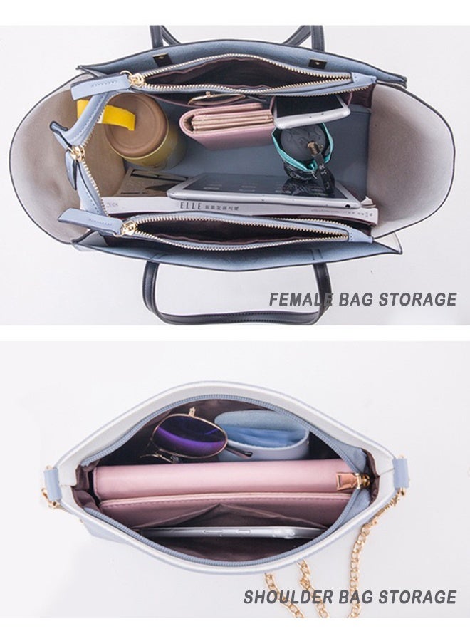 general New Fashionable Large Capacity Detachable Inner Bags Single Shoulder Tote Bag (4-Piece Set) - Image 4