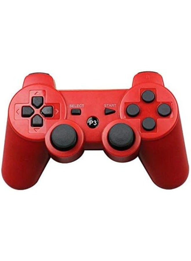 Wireless Bluetooth Controller for PlayStation 3 – Red – Rechargeable Gamepad with Vibration