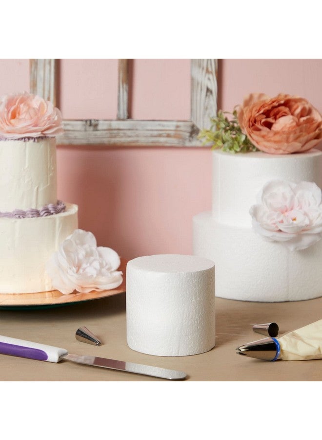 Bright Creations 3 Piece Round Foam Cake Dummy Set for Decorating, Faux Cake in 3 Sizes for Birthday, Wedding Display (10.8 Inches Tall) - Image 3