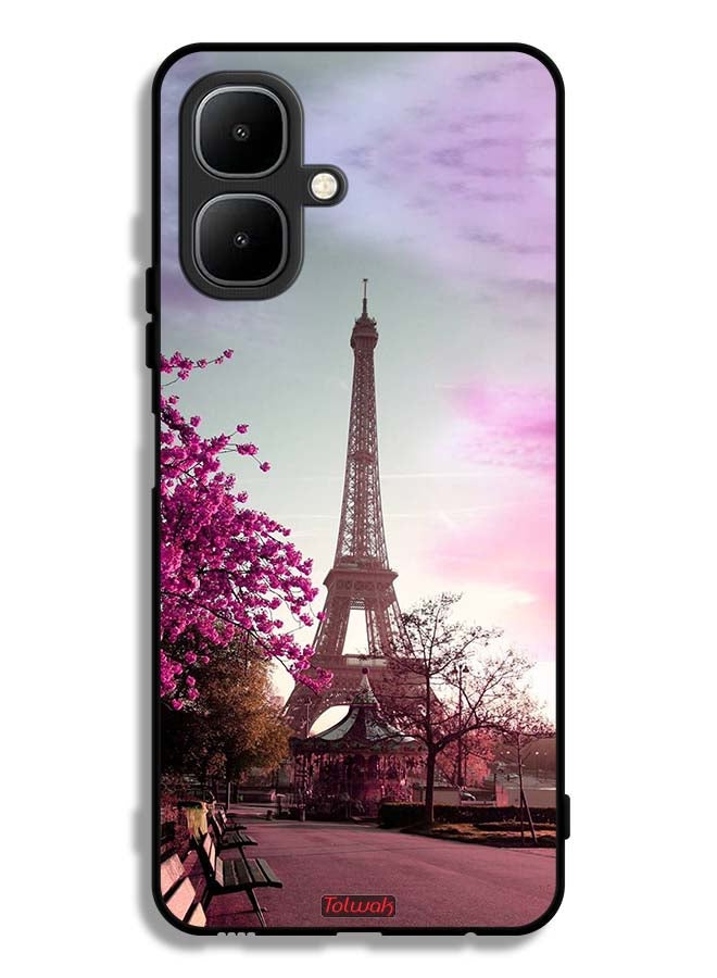 Tolwak Tecno Pop 10 Protective Case Cover Eiffel Tower