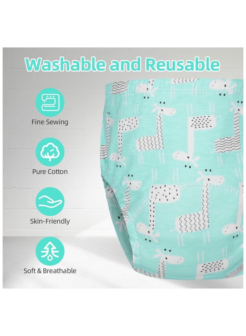 NNEWVANTE Potty Training Pants - 6 Packs Reusable Baby Toddler Underwear With Patterns for Boys, 100% Cotton Washable Toilet Training (M) - Image 2