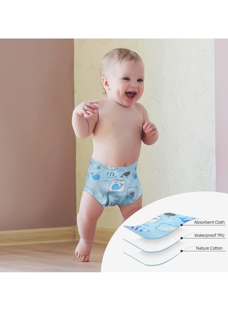 NNEWVANTE Potty Training Pants - 6 Packs Reusable Baby Toddler Underwear With Patterns for Boys, 100% Cotton Washable Toilet Training (M) - Image 4