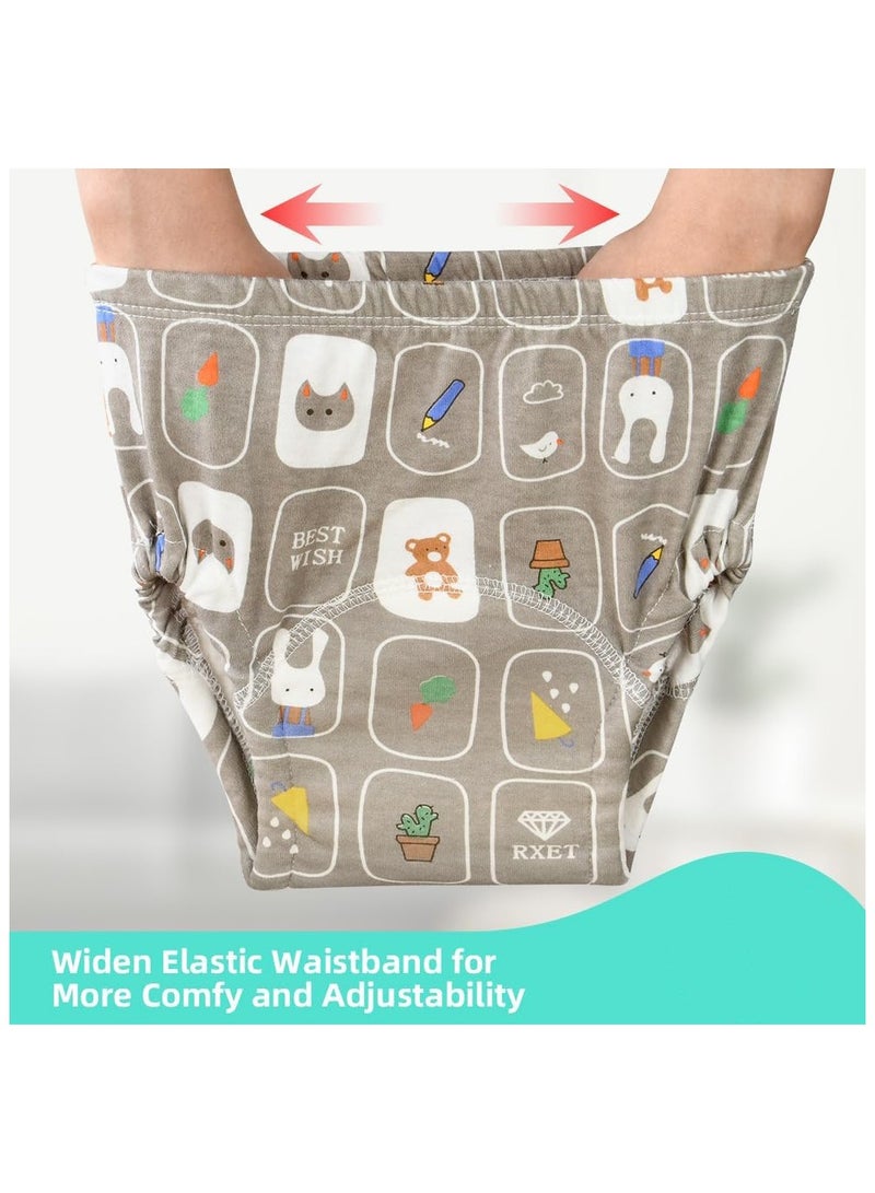 NNEWVANTE Potty Training Pants - 6 Packs Reusable Baby Toddler Underwear With Patterns for Boys, 100% Cotton Washable Toilet Training (M) - Image 5