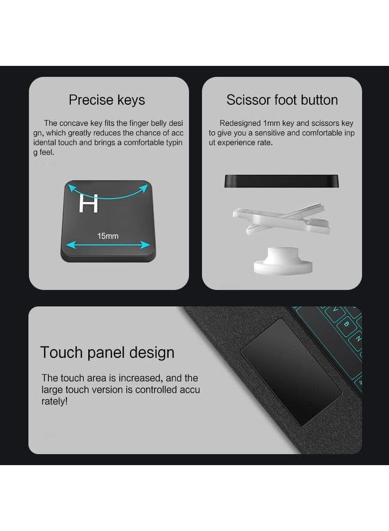 general Backlit Keyboard Case for IPad Air 11 Inch 2024(Model:A2899;A2900),With Touchpad and Pen Slot,Removable Bluetooth Keyboard Case - Image 2