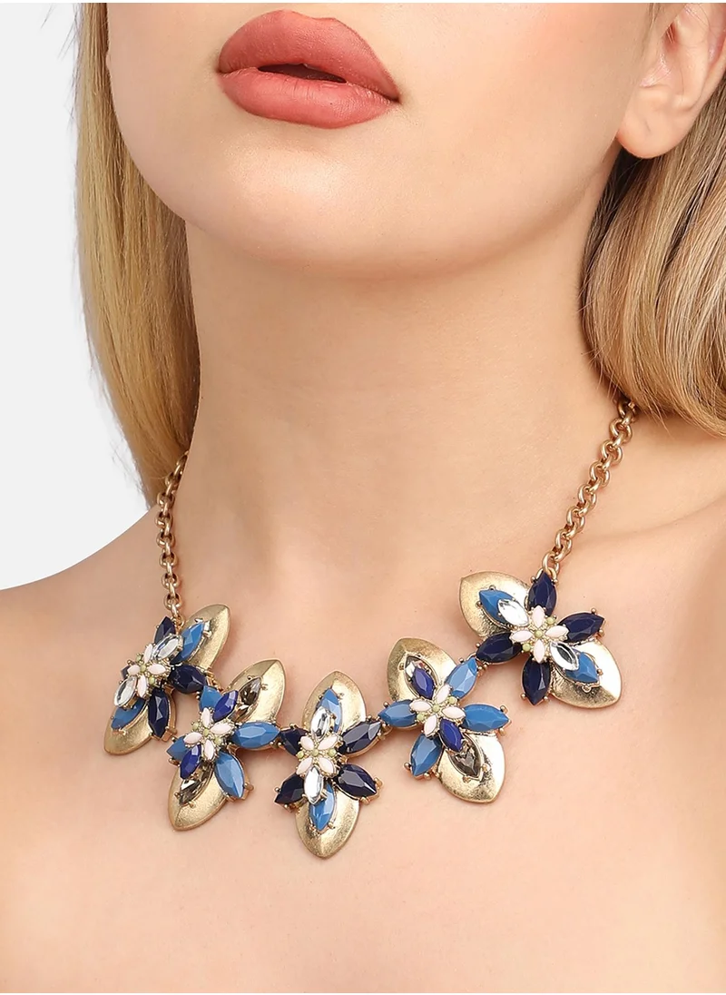 SOHI Designer Statement Stone Necklace