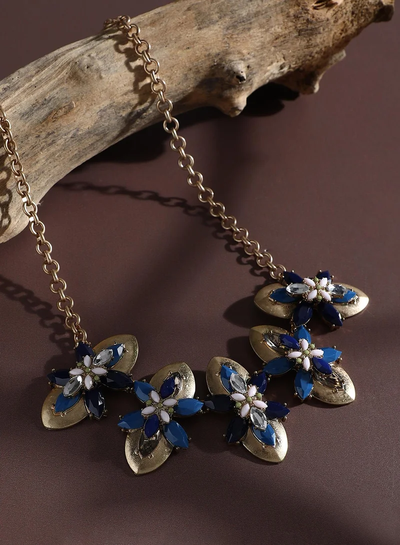 SOHI Designer Statement Stone Artificial Necklace Jewellery