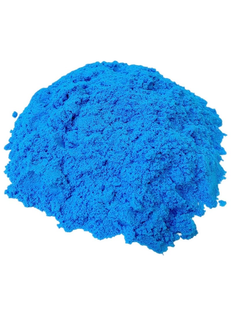 بي جي إم , دلو رمل رملي من بلاي ساند باللون الأزرق بسعة 2 كجم يأتي مع قوالب غير لاصقة، رمل اللعب الأزرق هو متعة إبداعية للأطفال - Image 2