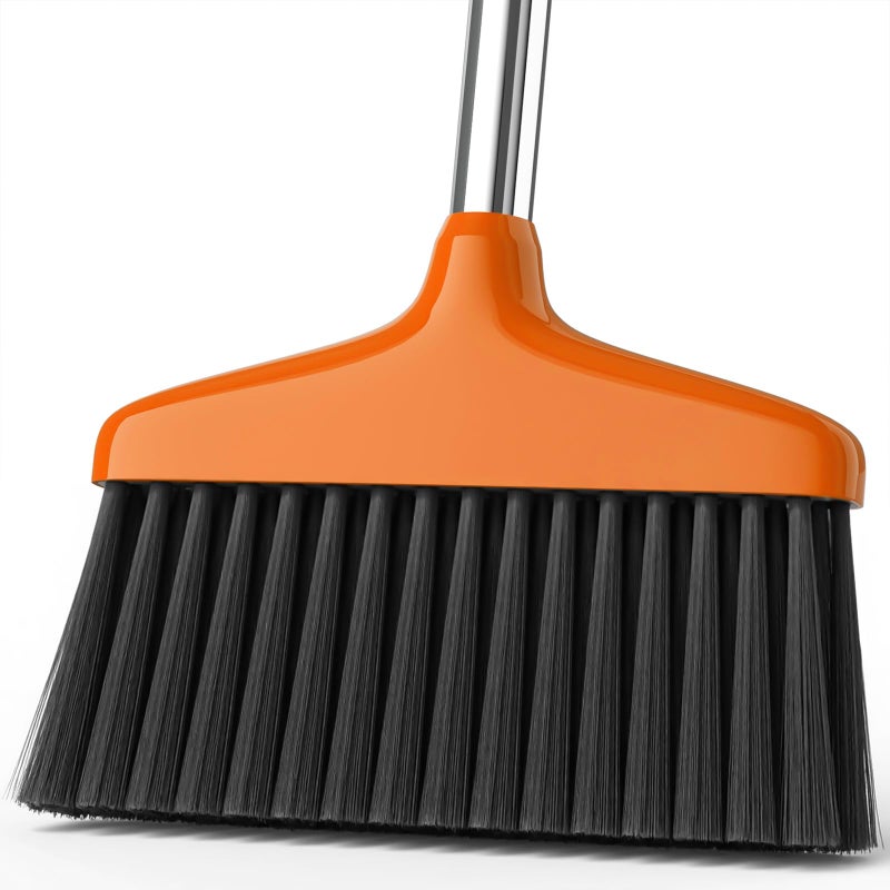 Nodirz Handy Broom, Indoor/Outdoor Brooms, Duty Kitchen Broom, for Home Garage Kitchen Office Courtyard Lobby Patio Lawn Concrete (1, Orange) - Image 1