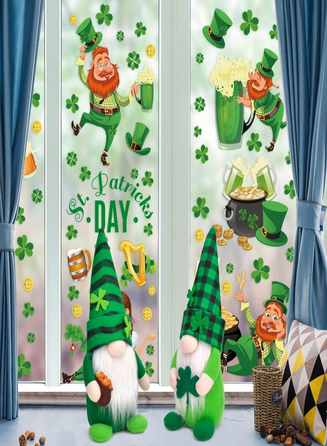 TGOOD St Patricks Day Gnomes Decorations, 2 Pack Gnomes Plush Lucky Green Shamrock Home Table Decor Ornaments for Irish Saint Patrick's Day - Image 3