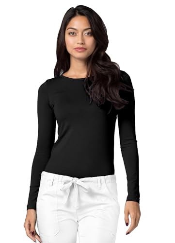 Adar Uniforms Underscrubs for Women 3 Pack - Long Sleeve Underscrub Comfort Tee - 2903 - Black - XL - Image 2