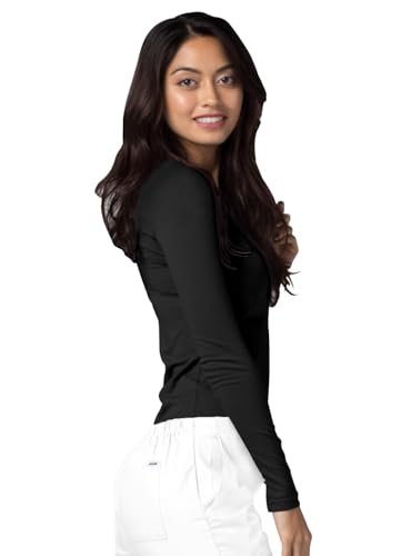 Adar Uniforms Underscrubs for Women 3 Pack - Long Sleeve Underscrub Comfort Tee - 2903 - Black - XL - Image 5