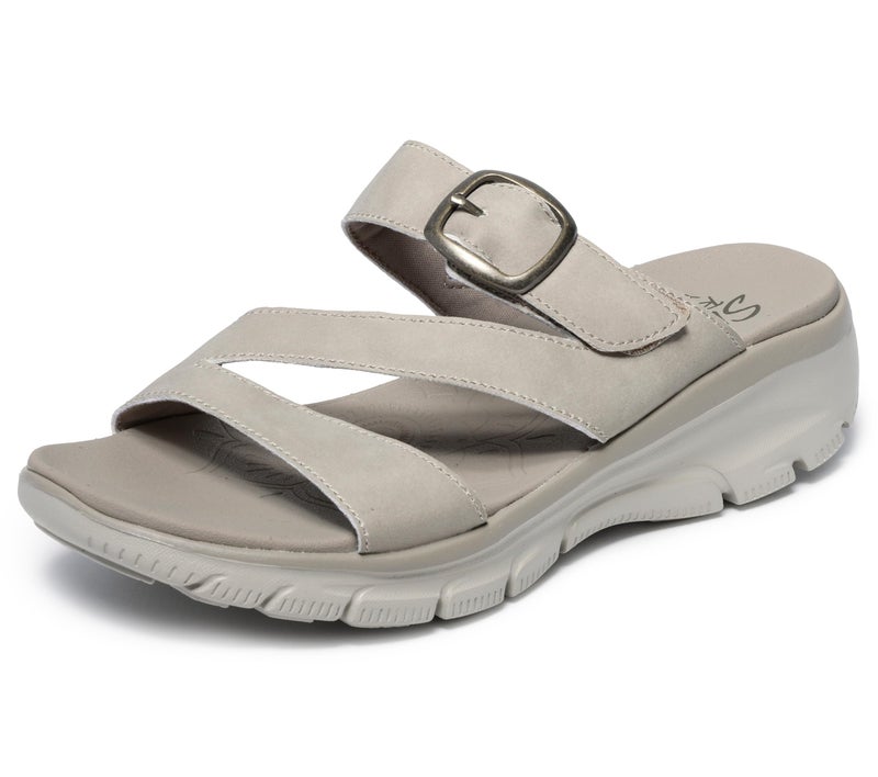 Skechers Women's EASY GOING - SLIDE ON BY casual sandal, Taupe 7.5 M - Image 5