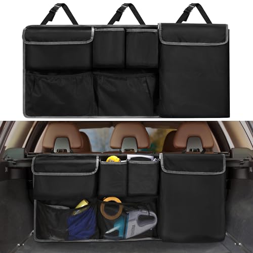 XHRING Car Trunk Organizer Storage Backseat Hanging Bag for Jeep Wrangler Grand Cherokee Renegade Cherokee Compass JL Wagoneer Patriot Liberty JK TJ Commander 24 Door SUV Accessories 20002025 2026 - Image 1