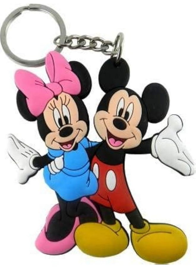 TechPro Leather Doublesided Mickey And Minnie Mouse Keychain/Keyringmulticolor  - Image 2