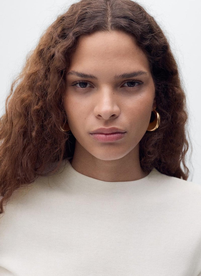 MANGO Short-Sleeved Fine-Knit Sweater  - Image 3