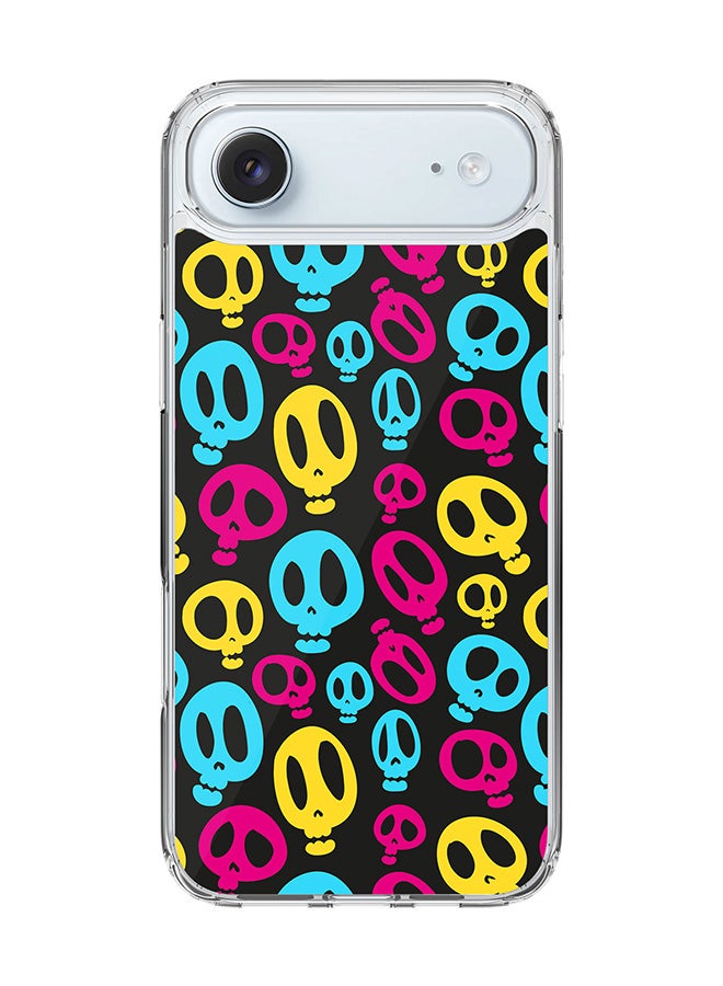 Stylizedd Classic Clear MagSafe Case for iPhone 17 Air , Hybrid Soft Case Flexible Edges Anti Drop TPU PC Gel Thin Transparent Cover [ Designed for iPhone 17 Air ] - Crazy Skulls Full Print