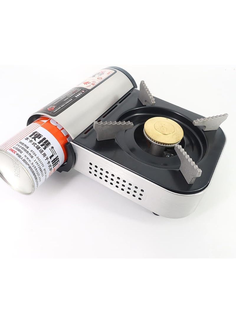 GO2CAMPS Portable Mini Camping Gas Stove Burner with Adjustable Flame Control – Compact Butane Gas Cooker with 4 Butane Cartridges [ Compo Pack ] – 1.8kW High Efficiency Flame – Outdoor Cooking Stove for Camping, Hiking, Picnics & Emergency Use  - Image 3