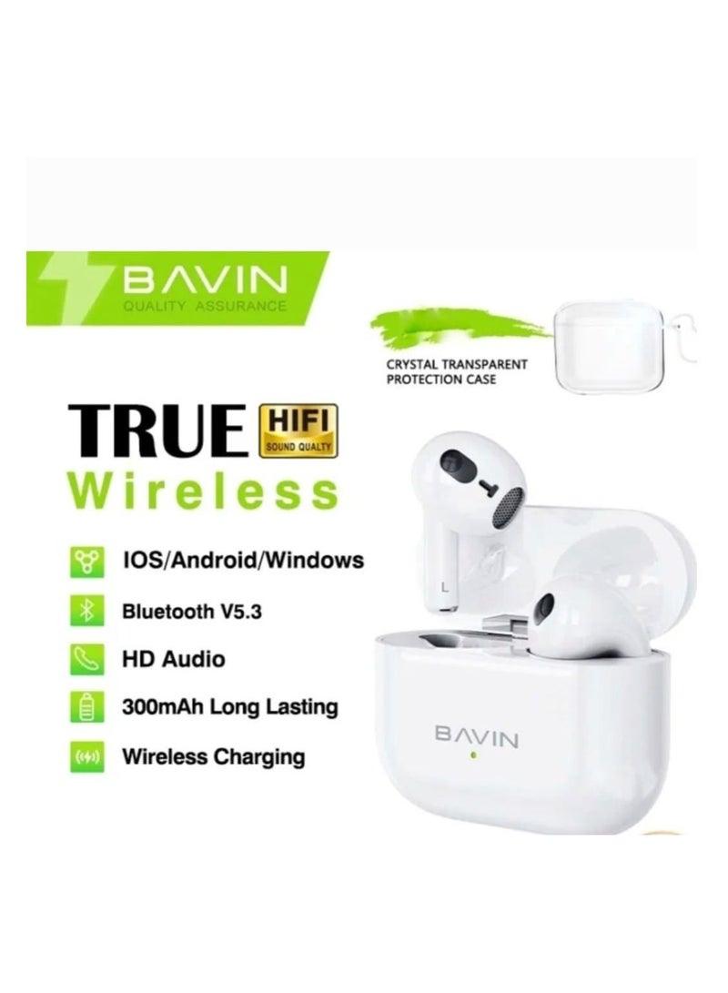 Bavin BAVIN BA37  Wireless Bluetooth Earphone Wireless Charging HiFi Stereo Sound Earbuds Touch Control  - Image 1