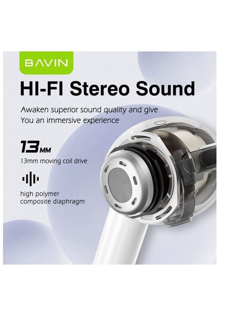 Bavin BAVIN BA37  Wireless Bluetooth Earphone Wireless Charging HiFi Stereo Sound Earbuds Touch Control  - Image 5