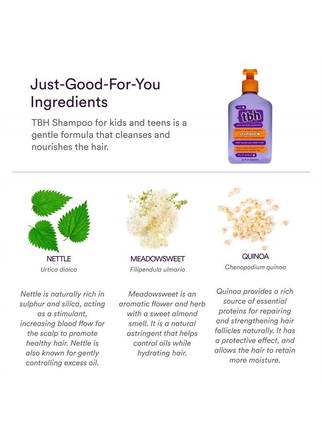 Fairy Tales شامبو TBH للمراهقين والأطفال - شامبو للمراهقين والشباب للشعر الدهني، خالي من الكبريتات والبارابين - 12 أونصة - Image 2