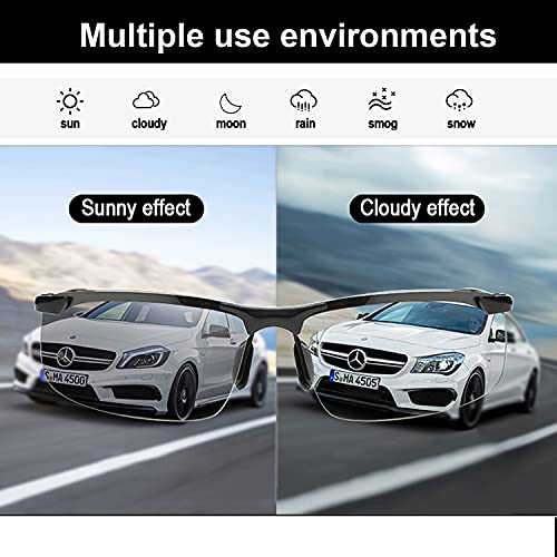 YIMI Polarized Photochromic Driving z87 Sunglasses For Men Women Day and Night safety glasses (photochromic/Black Frame Black lens) - Image 3