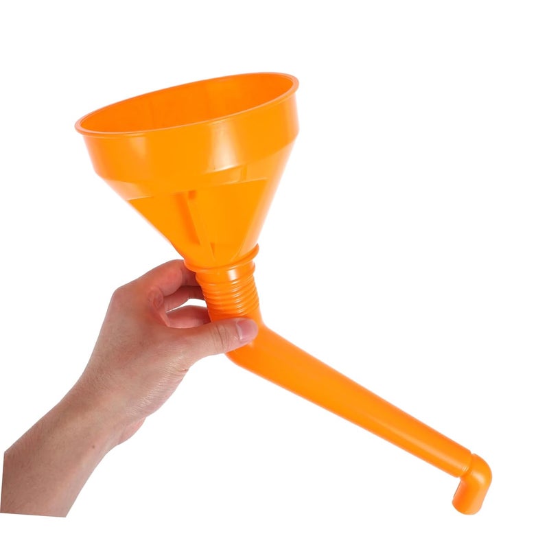 LIFKOME 2pcs Abs Thickened Large Car Funnel for Engine Oil Gasoline Kerosene Transmission Fluid Leak Fueling Funnel for Automotive and Motorcycle Use Orange - Image 4