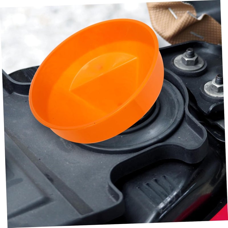 LIFKOME 2pcs Abs Thickened Large Car Funnel for Engine Oil Gasoline Kerosene Transmission Fluid Leak Fueling Funnel for Automotive and Motorcycle Use Orange - Image 5