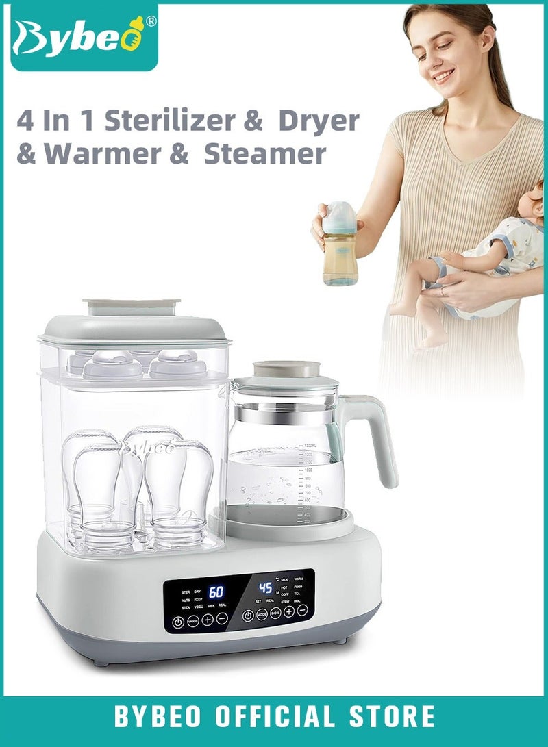 Bybeo 8-in-1 Multifunctional Baby Bottle Sterilizer, Dryer, Warmer & Steamer with Smart Temperature Control - Image 1