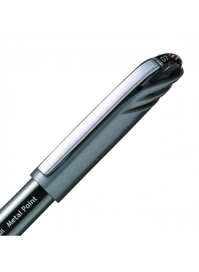 Pentel EnerGel NV Liquid Gel Pen, 0.7mm, Medium Line Capped, Metal Tip, Black Ink Sold as 1 - Image 2