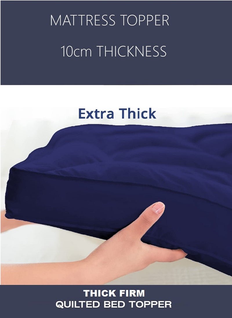 Blueberry Mattress Topper 10cm Thick with 4 Corner Elastic Strap 120x200cm  - Image 5