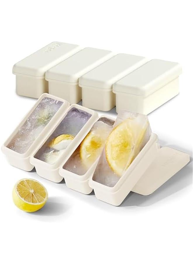 Silicone Ice Cube Molds Widely Use 2 Packs, Ice Cube Tray for Whiskey, Freezer Molds for Soups and Sauces(White) - Image 1