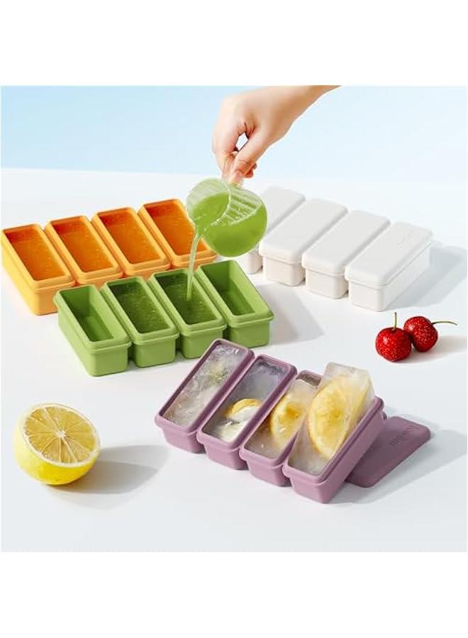 Silicone Ice Cube Molds Widely Use 2 Packs, Ice Cube Tray for Whiskey, Freezer Molds for Soups and Sauces(White) - Image 3