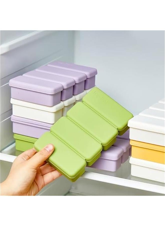 Silicone Ice Cube Molds Widely Use 2 Packs, Ice Cube Tray for Whiskey, Freezer Molds for Soups and Sauces(White) - Image 4